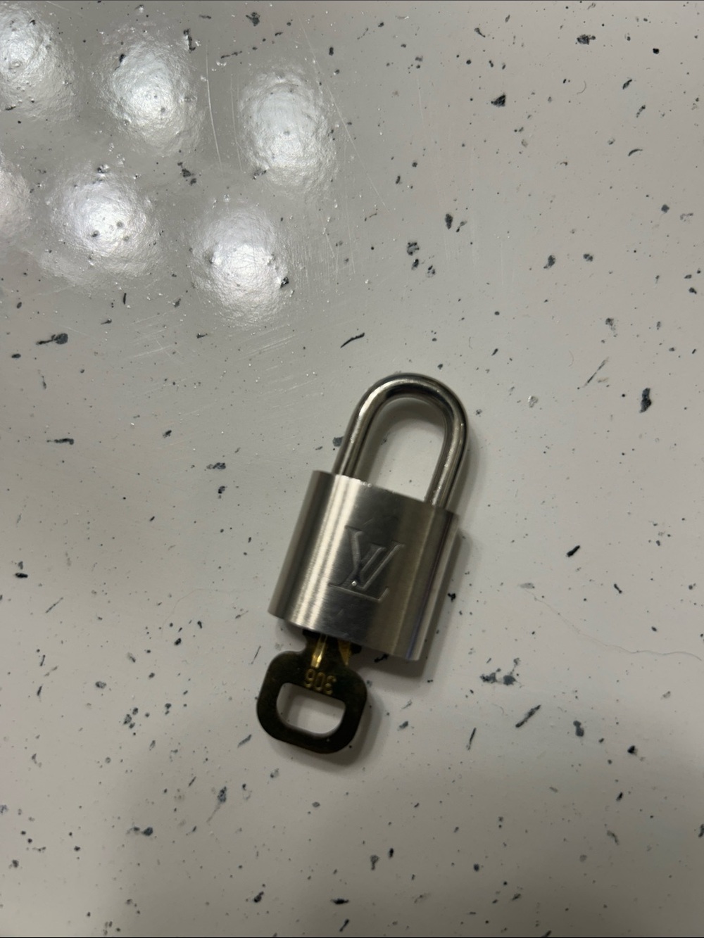 Louis Vuitton Silver-tone Padlock with Key